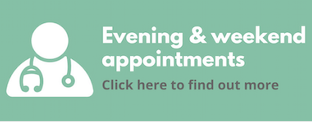 evening and weekend appointments information